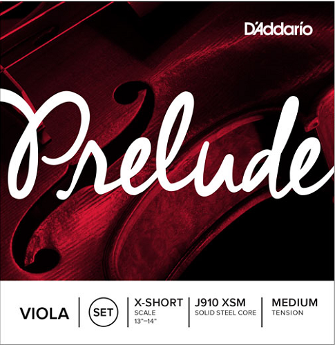 D'addario Prelude Viola String SET, Extra Short Scale, Medium Tension