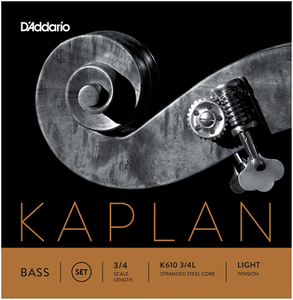 D'addario Kaplan Double Bass String SET, 3/4 Scale, Light Tension