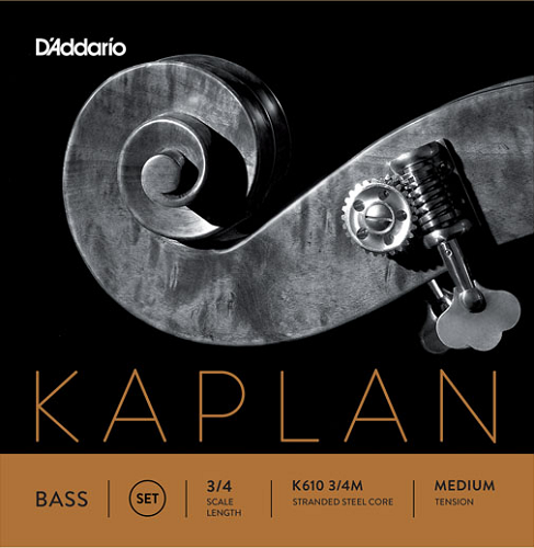 D'addario Kaplan Double Bass String SET, 3/4 Scale, Medium Tension
