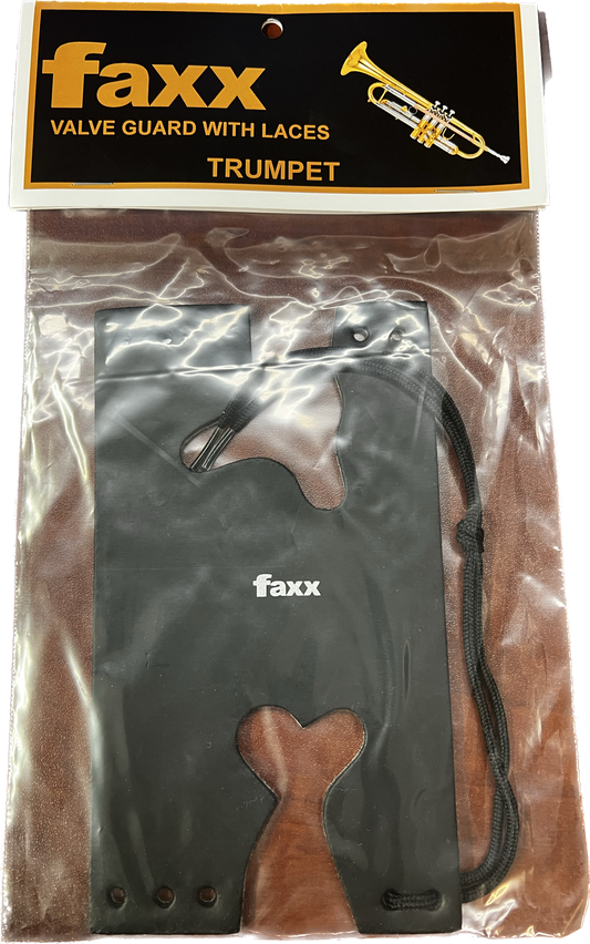 Faxx Trumpet / Cornet Valve Guard, Black Leather with Laces FTVG-2