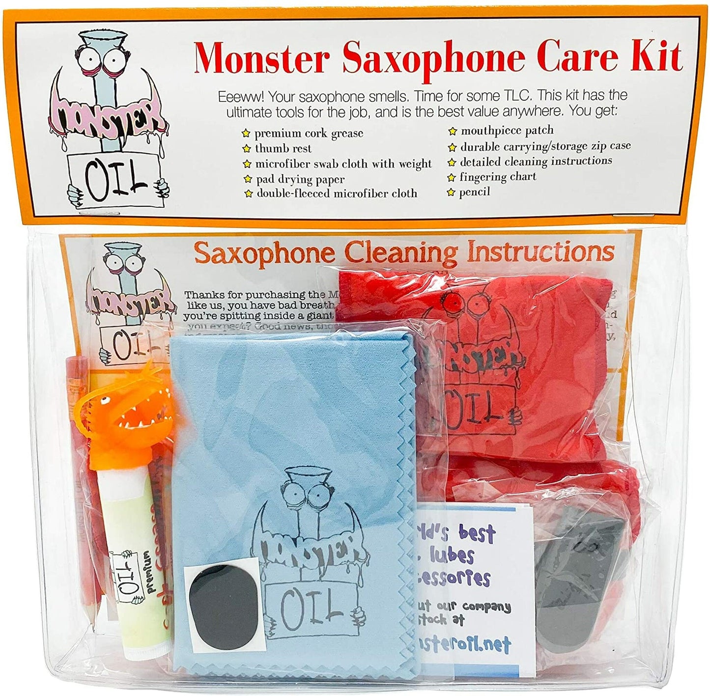 Monster Oil Care and Cleaning Kit for Saxophone