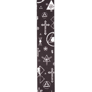 D'addario Planet Waves Black and White Mixed Symbols Woven Guitar Strap