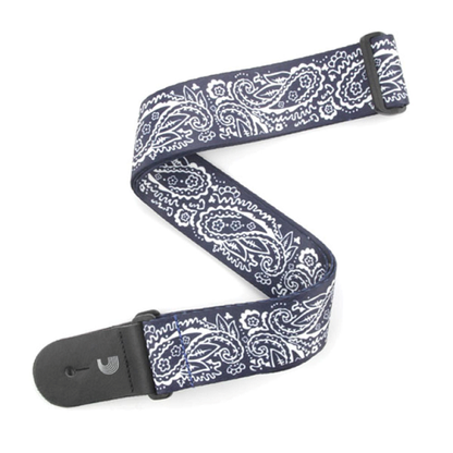 D'addario Planet Waves Blue Paisley Woven Guitar Strap