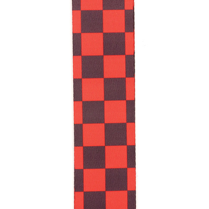 D'addario Planet Waves Black and Red Large Checkerboard Woven Guitar Strap