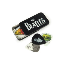 Load image into Gallery viewer, D&#39;addario Planet Waves Pick Tins with Assorted Beatles PICKS, Medium Gauge - 15 Picks