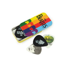 Load image into Gallery viewer, D&#39;addario Planet Waves Pick Tins with Assorted Beatles PICKS, Medium Gauge - 15 Picks
