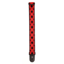 Load image into Gallery viewer, D&#39;addario Planet Waves Americana Woven Buffalo Check Red Guitar Strap
