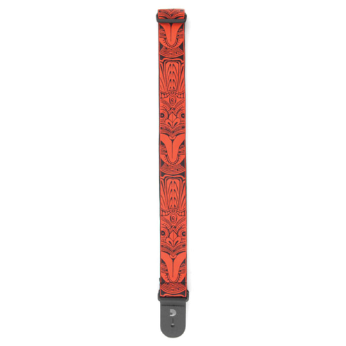 D'addario Planet Waves Red Tiki Mask Woven Guitar Strap