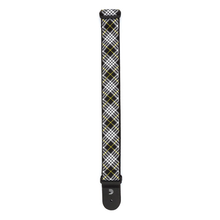Load image into Gallery viewer, D&#39;addario Planet Waves Americana Woven Tartan - BLACK, White &amp; Yellow Guitar Strap