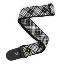 Load image into Gallery viewer, D&#39;addario Planet Waves Americana Woven Tartan - BLACK, White &amp; Yellow Guitar Strap