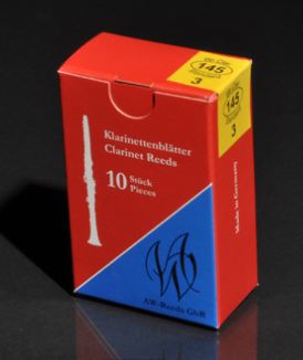 AW Standard German Cut Bb Clarinet Reeds 145 - 10/Box