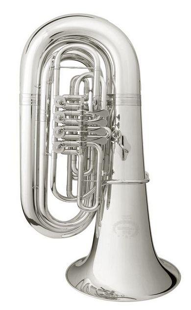 B&S BBb Tuba - 4/4 Size - 4 Rotary Valves - Silver Plated - GR51-S
