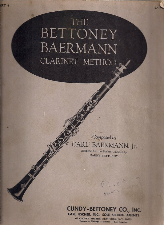 BETTONY CLARINET METHOD BK 4 - BETTONY