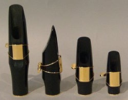 Brancher Hard Rubber Alto Saxophone Mouthpiece with Gold Plated Ligature