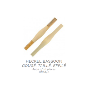 Vandoren Bassoon Cane Gouged, Shaped and Profiled / 10 Pieces - HBSP40