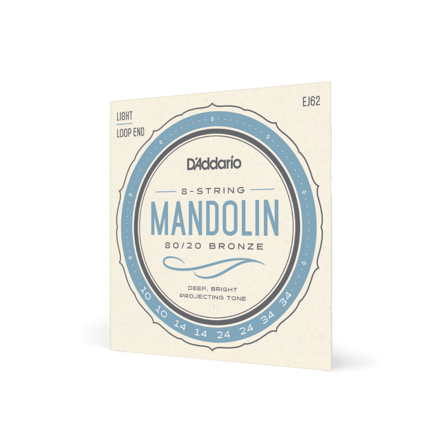 D'addario Mandolin Strings EJ62 80/20 Phosphor Bronze