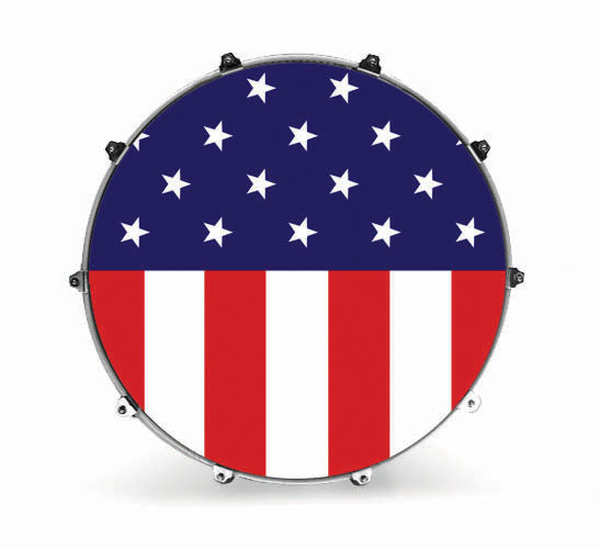 Evans Graphics Bass Drum Head - American Flag