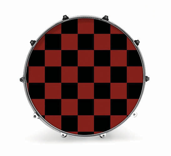 Evans Graphics Bass Drum Head - Red Checker