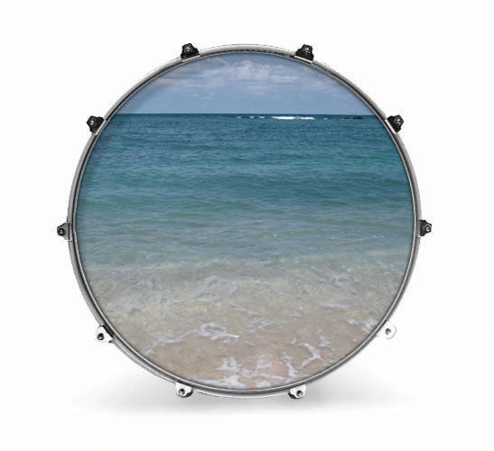 Evans Nature Bass Drum Head - Ocean 3