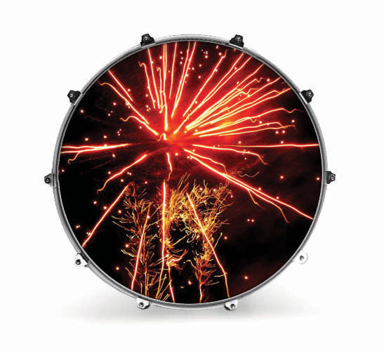 Evans Photography Series Bass Drum Head - Fireworks