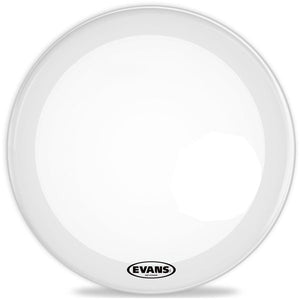 Evans EQ3 Coated White Bass Drum Head - NO Port - 20