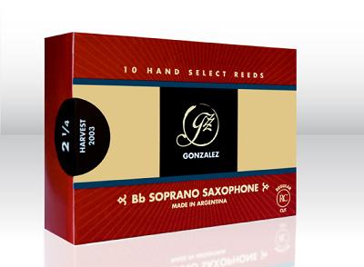 Gonzalez Soprano Sax (RC) Regular Cut Reeds - 10 Per Box