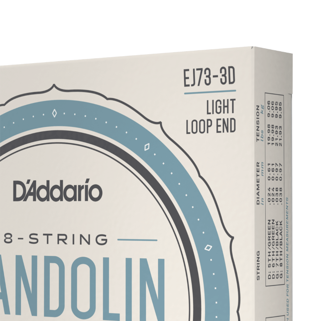 D'Addario EJ73 Mandolin Strings, Phosphor Bronze Light 10-38, 3 Sets EJ73-3D