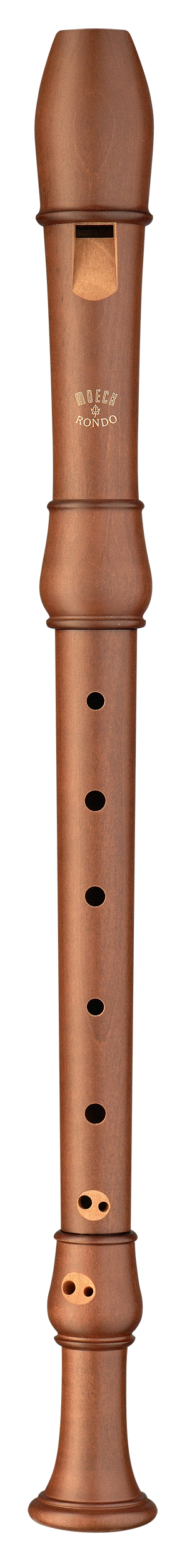 Moeck Professional Flauto Rondo Stained Pearwood Alto Recorder W/ Double Holes- 2303