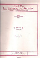 Classique Saxophone Mib No.92 Sonate No.6 (Flute) by Johann Sebastian Bach, Arranged by Marcel Mule - 524-01819