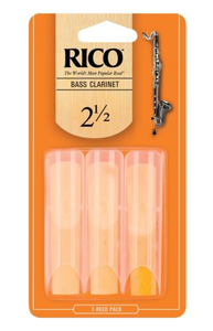 Rico by D'Addario Bass Clarinet Reeds Unfiled - 3 Pack