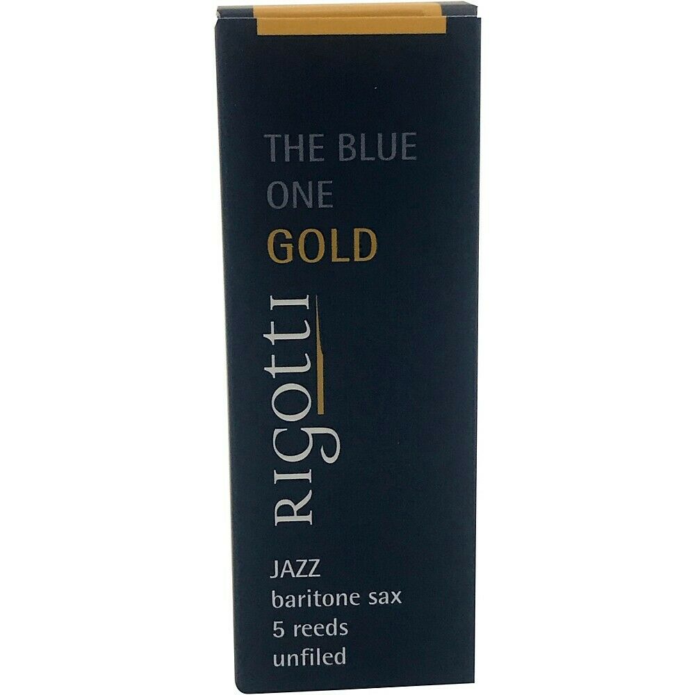 Rigotti Gold Baritone Saxophone Reeds - Jazz Cut - 5 Per Box