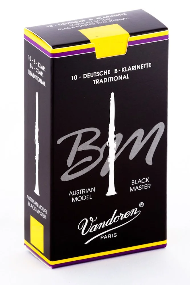 Vandoren Austrian Cut Bb Clarinet Black Master Traditional Reeds - 10 Per Box