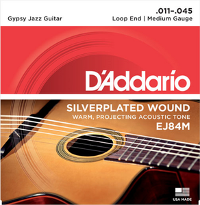 D'Addario Loop End, Medium, 11-45 GYPSY Jazz Guitar Strings EJ84M
