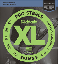 Load image into Gallery viewer, D&#39;addario Prosteels 5-String, Custom Light, Long Scale, 45-135 Bass Guitar Strings