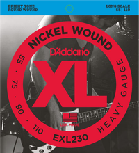 Load image into Gallery viewer, D&#39;addario Nickel Wound, Heavy, Long Scale, 55-110 Bass Guitar Strings