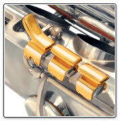 Oleg Side Key Riser Alto/ Tenor/ Bari Sax - Gold Plated - Set of 3 - #107