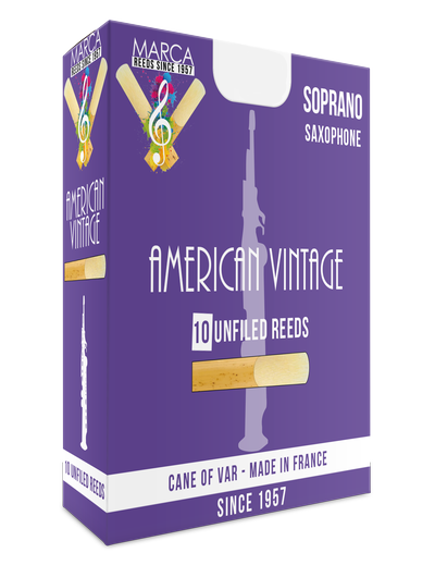 Marca American Vintage Soprano Saxophone Reeds - 10 Per Box