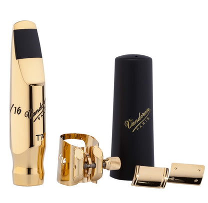 Vandoren V16 Metal Tenor Saxophone Mouthpiece - Medium - Includes Cap and Optimum Ligature